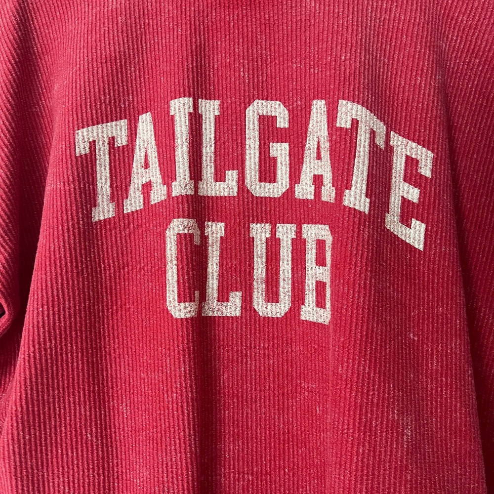 Tailgate Club Red Corduroy Sweatshirt